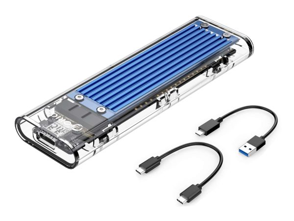 ORICO TCM2-C3 Aluminum USB 3.1 Gen2 Type-C NVMe M.2 Hard Drive Enclosure 10Gbps Date Transfer Rate Support UASP Protocol with Type-C to C Cable - Red - Blue,USB 3.1 Type-C,1,M.2 NVME PCI-E x 4 M-Key SSD,1 Bay