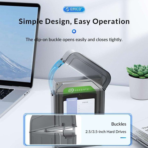 ORICO 2.5" HDD Storage Case Multi-Bay Storage 2.5 inch HDD Protection Box for Hard Drive with label Design Moisture proof - 5 Packs