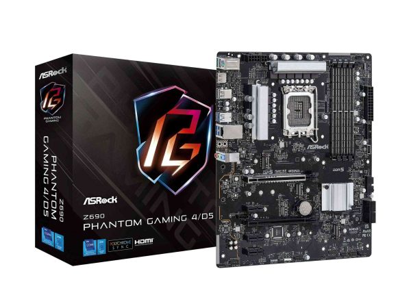 ASRock Z690 Pro RS LGA 1700 (14th,13th,12th Gen) Intel Z690 SATA 6Gb/s DDR4 ATX Intel Motherboard - Z690 PHANTOM GAMING4/D5