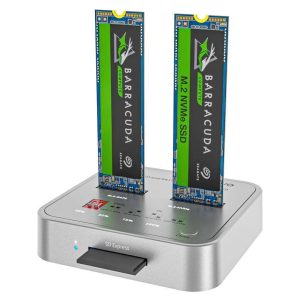 MAIWO M.2 NVMe 10 Gbps SSD Enclosure, USB 3.2 Gen 2 to NVMe PCI-E M.2 SSD Docking Station, Support UASP for NVMe SSD Size 2230/2242/2260/2280(up to 4TB) - Gray,USB 3.1 Type-C,With Clone,2 Bay,M.2 SATA&NVMe SSD,M.2 SATA&NVMe SSD