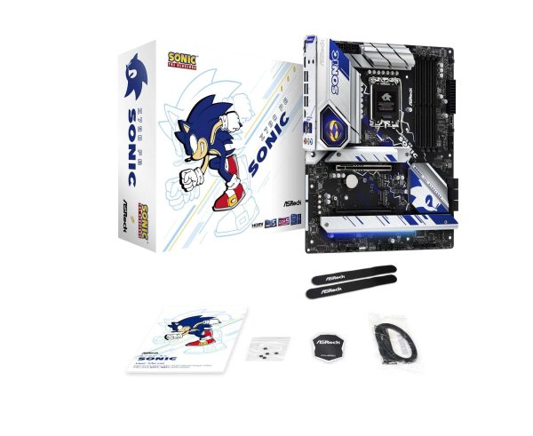 ASRock Z790 PG SONIC Intel LGA1700 (14th,13th,12th Gen) ATX Motherboard, 4 slots DDR5, PCIE 5.0 x16, 5 M.2 slots, 2.5Gb Lan, 7.1 Nahimic Audio, Front USB3.2 Gen2X2 Type_C, 14+1+1 Power Phase