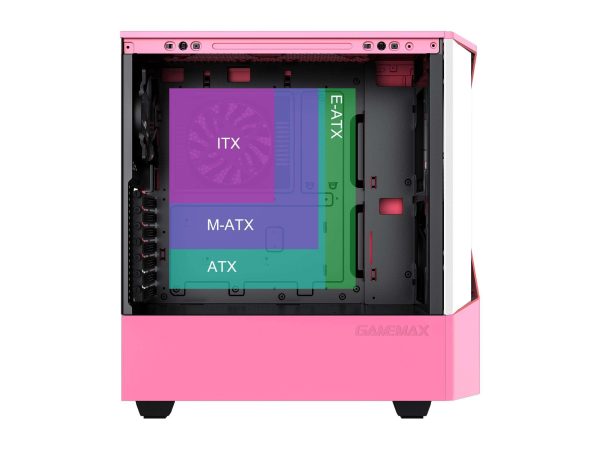 GAMEMAX ATX Mid Tower White / Pink