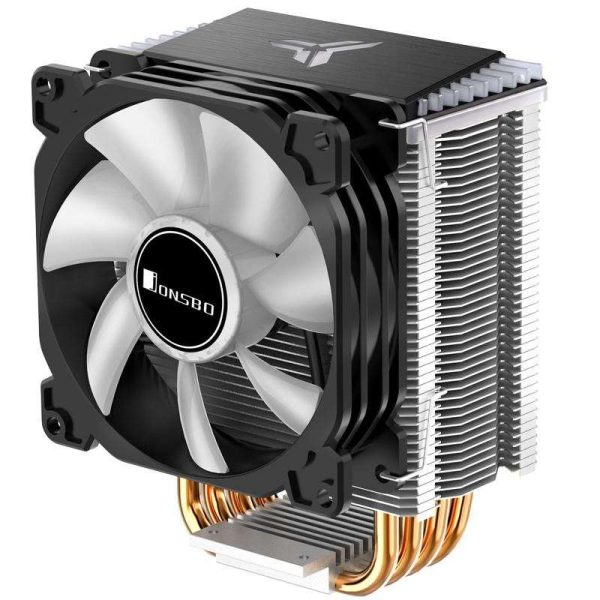 JONSBO CR1400 COLOR CPU Cooler H126mm,Air Cooling Tower Radiator, Desktop PC AM4/AM5 heatsink, 4 Copper Heatpipes for AMD /Intel LGA1700/1200/115X ,  92mm RGB Fan,  Auto Rainbow Lighting on Top, Black