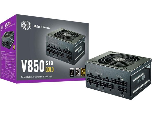 Cooler Master 850 W Full Modular 80 PLUS GOLD Certified: 90% @ Typical Load - SFX 80+ Gold (850W) Black