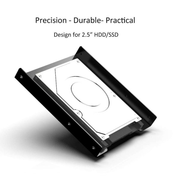 GLOTRENDS 2.5 to 3.5 Inch SSD HDD Holder Metal Mounting Bracket (2 packs)