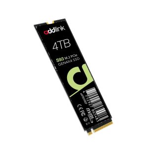 Addlink S93 4TB PCIe 4.0 NVMe SSD M.2 2280 Internal Solid State Drive, Read Speed up to 7400 MB/s, for Gamers and Creators- Dram-Less SLC Cache SSD