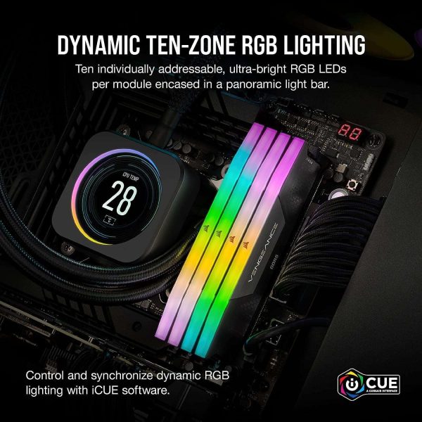 CORSAIR Vengeance RGB 32GB (2 x 16GB) DDR5 6400 (PC5 51200)