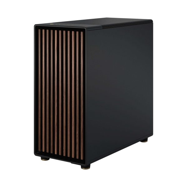 Fractal Design North XL ATX mATX Mid Tower PC Case - Charcoal Black Chassis with Walnut Front and Mesh Side Panel - FD-C-NOR1X-01