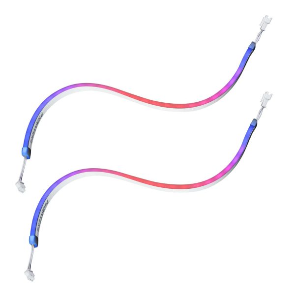 Phanteks NEON Digital-RGB LED Strip Combo Set – 2x 400mm Smooth lighting strip, full color range, flexible mounting, White