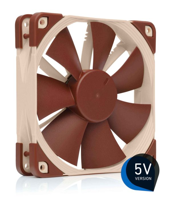 Noctua NF-F12 PWM, Premium Quiet Fan, 4-Pin (120mm, Brown) - Brown,5V