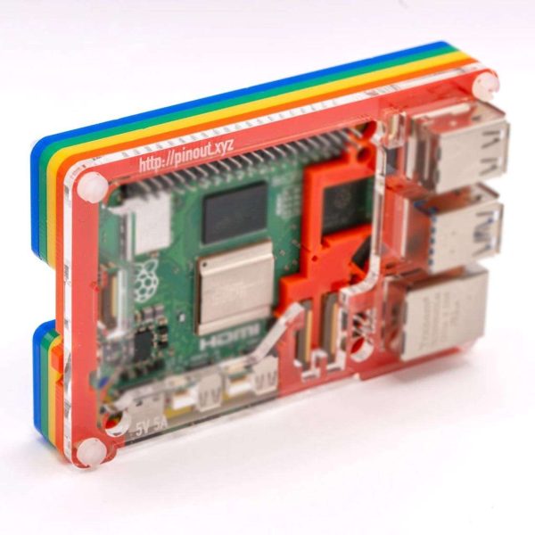 Pimoroni PIM678 Pibow Coupe 5 (Case for Raspberry Pi 5)  Rainbow
