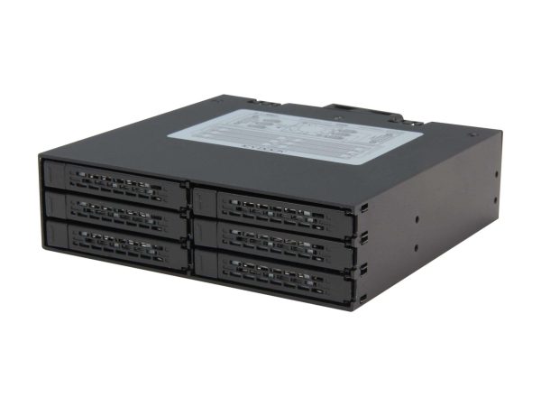 4x 2.5" SSD/HD in 1x 5.25" Bay SATA Hot-Swap Backplane Cage - ToughArmors 6BAY