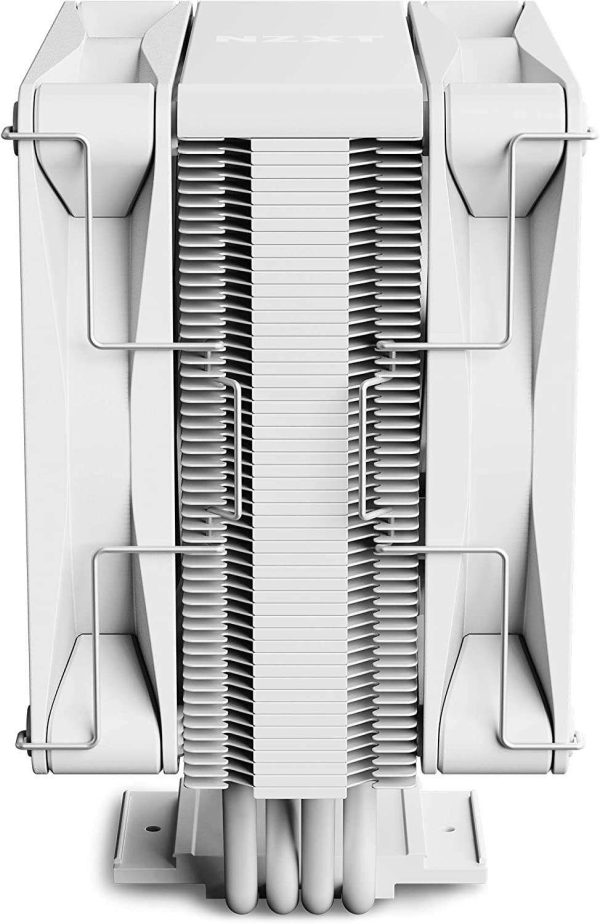 NZXT T120 CPU Air Cooler - RC-TN120-W1 - CPU Liquid Cooler - Conductive Copper Pipes - Fluid Dynamic Bearings - AMD and Intel Compatibility - White