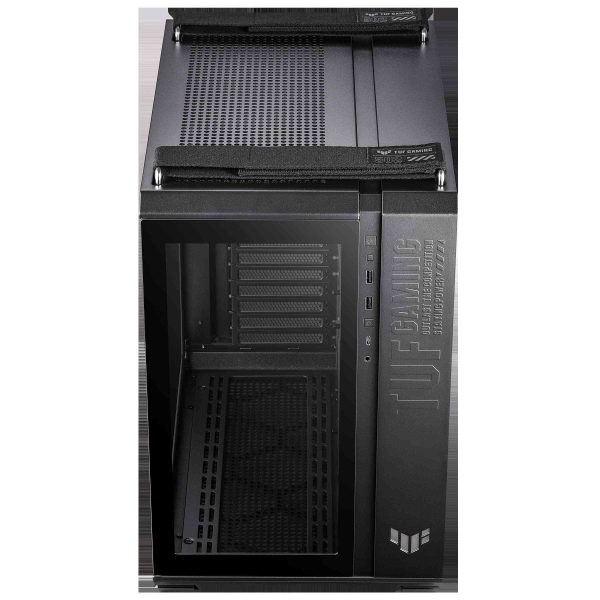 ASUS TUF Gaming GT502 Black ATX Mid-Tower Computer Case with Front Panel RGB Button, USB 3.2 Type-C and 2x USB 3.0 Ports, 2- way Graphic Card Mounting Orientation Compatible, 360mm and 280mm Radiator