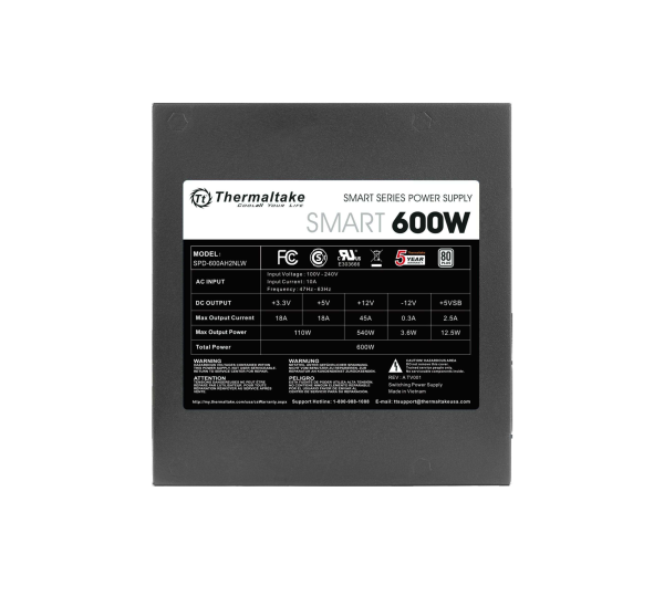 Thermaltake SMART Series 600 W Non-Modular 80 PLUS Certified