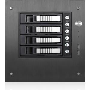 Compact Stylish 5 x 3.5" Hotswap mini-ITX Tower - Black HDD Handle - S-35-B4SL