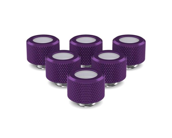 PrimoChill 14mm OD Rigid SX Fitting - 6 Pack - Candy Purple