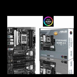 ASUS Prime B650M-A AX II AMD B650(Ryzen 7000) Micro-ATX motherboard(DDR5 6400+(OC) , PCIe 5.0 M.2 support, 2.5Gb Ethernet, Wi-Fi 6, DisplayPort, HDMI,USB 3.2 Gen 2 ports, front USB 3.2 Gen 1 Type-C - PRIME B650M-A II-CSM