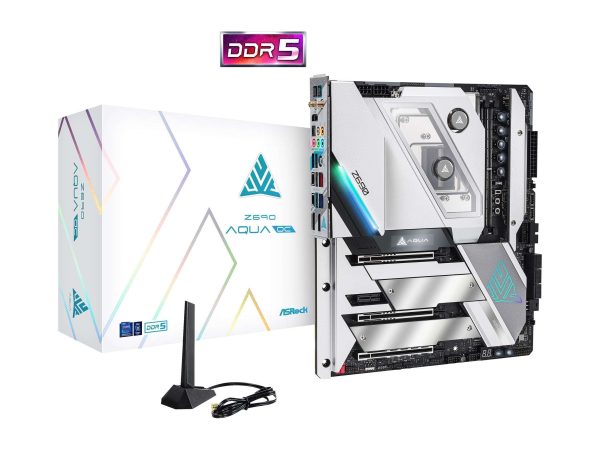 ASRock Z690 Pro RS LGA 1700 (14th,13th,12th Gen) Intel Z690 SATA 6Gb/s DDR4 ATX Intel Motherboard - Z690 AQUA OC