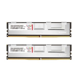 v-color DDR5 32GB (16GBx2) 6000MHz CL32 Overclocking R-DIMM SK hynix Original IC 1Rx8 1.4V ECC Registered DIMM Memory for W790 Workstation (Intel XMP) (TR516G60S832SK) - 32GB (2 x 16GB),288-Pin DDR5 SDRAM,DDR5 6600 (PC5 52800)