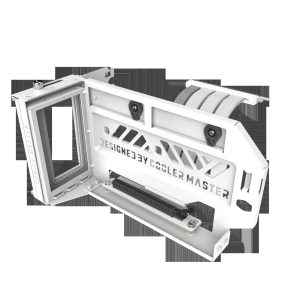 Cooler Master MasterAccessory Vertical Graphics Card Holder Kit V3 White with Premium Riser Cable PCI-E 4.0 x16 - 165mm, Compatibility PCIe 4.0 and older for E-ATX, ATX , Micro ATX Chassis (MCA-U000R-