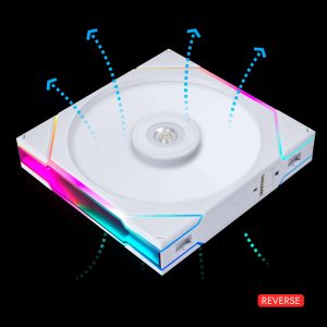 Lian Li UNI FAN TL120 3 PCS PACK Black .  (Fan controller included)- 12TL3B - 140mm,White,Single Fan, No Controller,Reversed Blade