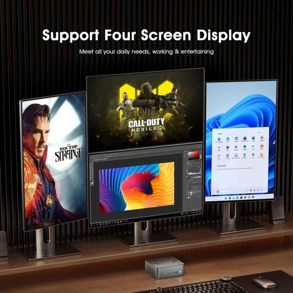 BOSGAME M1 Mini Gaming Computer, AMD Ryzen 7 7840HS 32GB DDR5 RAM 1TB M.2 PCIe Gen4 SSD Mini PC Built in Dual Speakers,Radeon 780M Quad Displays,2x2.5GbE LAN/USB4.0