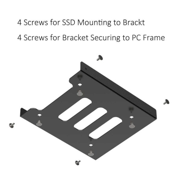 GLOTRENDS 2.5 to 3.5 Inch SSD HDD Holder Metal Mounting Bracket (2 packs)