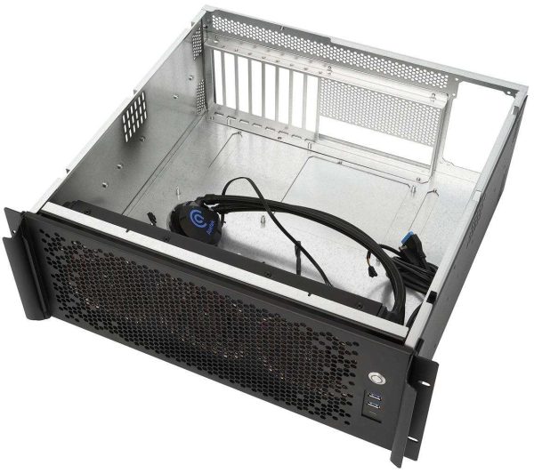 Sliger CX4150a | 4U 15" Short Depth Rackmount Chassis | ATX PSU | ATX Motherboard | 8x PCIe Slot Cutouts | 1x USB C & 2x USB A | Gaming PC | Made In USA