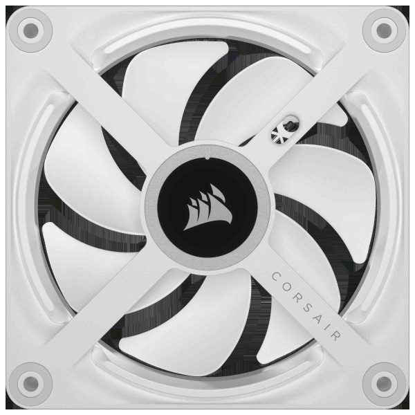 CORSAIR QX RGB Series, iCUE LINK QX120 RGB WHITE, 120mm Magnetic Dome RGB Fan, Starter  Kit