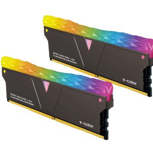 v-Color Prism Pro DDR4 32GB (2 x 16GB) 3600MHz (PC4-28800) CL18 RGB Gaming Desktop Ram Memory Module UDIMM Hynix IC Jet Black(TL1636818A-E6PRKWK) - 16GB (2 x 8GB),DDR4 3600 (PC4 28800),18,Black