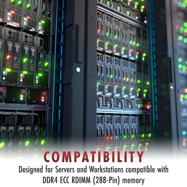 8GB RAM for Dell PowerEdge R430, R530, R630, R630 XL, R730, R730 XL, R730xd, R730xd XL, R830, R930 | 13th Gen. Rack Servers | DDR4 2400MHz ECC RDIMM PC4-19200 1Rx4 Registered Server Memory Module