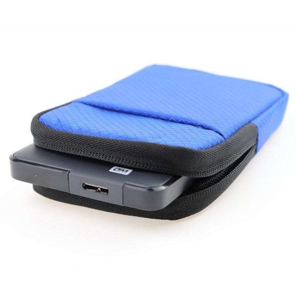 External Hard Drive Case Shockproof 2.5 Inch Hard Drive Carrying Travel Storage Case Portable HDD SSD Storage Pouch Bag For Seagate WD Electronics Organizer, Black