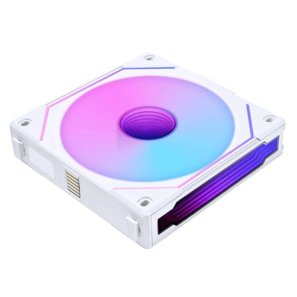 LIAN LI UNI FAN SL INFINITY 120 RGB WHITE  REVERSE BLADE VERSION ---UF-RSLIN120-1W (No controller included)