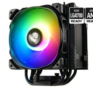 Enermax ETS-N31 CPU Air Cooler, 130W+ TDP for Intel/ AMD Universal Socket AM4 & AM5 / Intel LGA 1700/1200/1151, 3 Direct Contact Heat Pipes, 92mm PWM Fan – AM5 & LGA 1700 Ready - Black,Addressable RGB,120mm