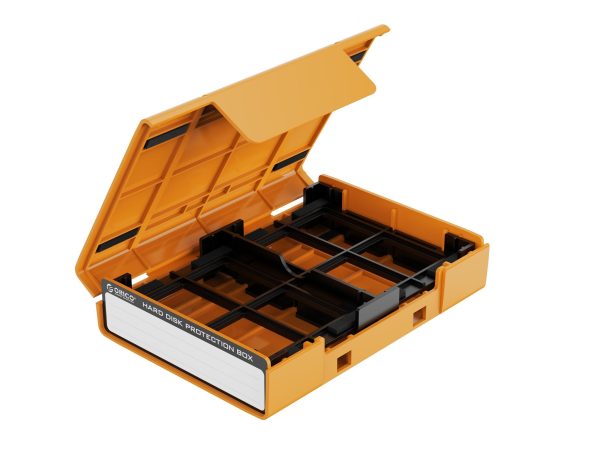 ORICO SSD M.2 Protect Case Hard Case Box with Label for 2.5/3.5 inch Hard Drive Disk SSD HDD Case Water-proof Storage Box - Orange