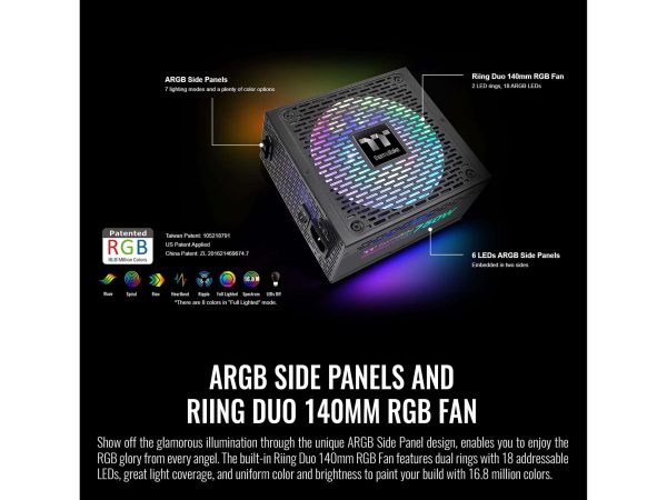 Thermaltake Toughpower GF2 ARGB Sync Series 750 W Full Modular 80 PLUS GOLD Certified