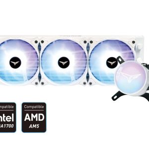 TEAMGROUP T-Force Siren GD360E AIO ARGB CPU Liquid Cooler 360mm, Compatible with AMD Ryzen AM5 / Intel LGA1700, All-in-One 4000 RPM Pump, Fan Speed 600-2000 RPM, White TB130602 - White