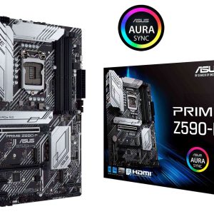 ASUS ROG Maximus XIII Hero (WiFi 6E) Z590 LGA 1200 (Intel 11th/10th Gen) ATX Gaming Motherboard (PCIe 4.0, 14+2 Power Stages, DDR4 5333+, Dual 2.5Gb LAN, Thunderbolt 4 Onboard, Bluetooth v5.2. - PRIME Z590-P