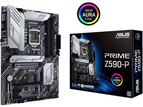 ASUS ROG Maximus XIII Hero (WiFi 6E) Z590 LGA 1200 (Intel 11th/10th Gen) ATX Gaming Motherboard (PCIe 4.0, 14+2 Power Stages, DDR4 5333+, Dual 2.5Gb LAN, Thunderbolt 4 Onboard, Bluetooth v5.2. - PRIME Z590-P