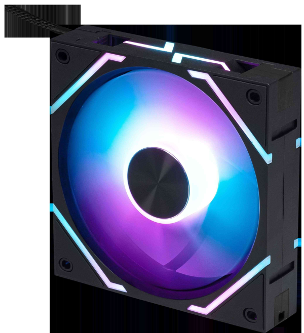 MSI MPG EZ120 ARGB-3B Fan - 120mm ARGB Fan, Patented Magnetic Connector Block, Daisy-Chain Connection, Fluid Dynamic Bearing + Extra nut Fixing, Fan hub, Mystic Light & Cooling Wizard Support, 3 Packs