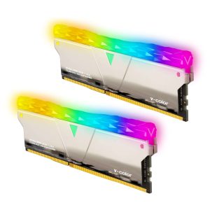 v-Color Prism Pro DDR4 32GB (2 x 16GB) 3600MHz (PC4-28800) CL18 RGB Gaming Desktop Ram Memory Module UDIMM Hynix IC Jet Black(TL1636818A-E6PRKWK) - 16GB (2 x 8GB),DDR4 3600 (PC4 28800),18,Silver