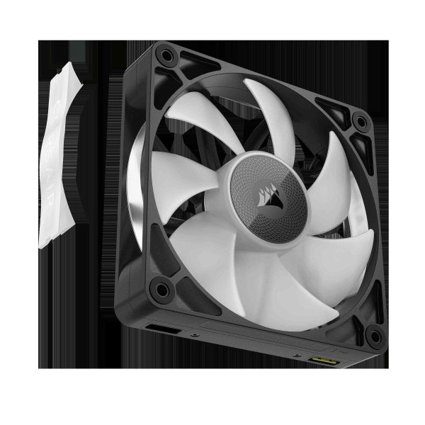 CORSAIR iCUE Link RX120 RGB 120mm PWM Fans with iCUE Link System Hub - Magnetic Dome Bearing - Triple Pack - Black