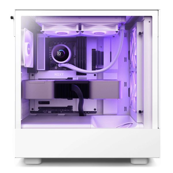 NZXT F120 RGB Core Fan - RF-C12TF-W1 - 120mm Hub-Mounted RGB Fan - Sublime RGB Lighting - PWM Control - Triple, 120mm Case Fan - White