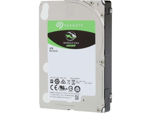 Seagate 4TB BarraCuda 5400 RPM 128MB Cache SATA 6.0Gb/s 2.5" 15mm Laptop Internal Hard Drive ST4000LM024 - 4TB