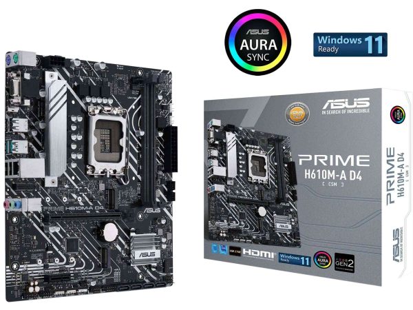 ASUS PRIME H610M-A D4-CSM LGA 1700

* Dedicated LGA1700 mounting bracket is required.