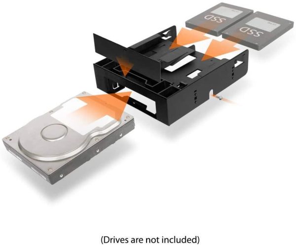 Dual 2.5" HDD / SSD & One 3.5" HDD / Device Front Bay to External 5.25" Bay