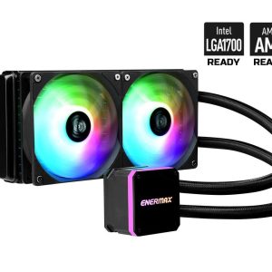 Enermax LIQMAX III 240 ARGB White, All-in-one CPU Liquid Cooler for AM4 & AM5 / LGA 1700/1200/1151, 240mm Radiator, Dual-Chamber Water Block, ARGB Fan - AM5 & LGA1700 Ready - 2 Fan Slots (120 mm),Black,Addressable RGB