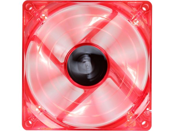 Bgears b-PWM 90 Translucent Blue with Blue LEDs 2 ball Bearing PWM fan with  500 to 4000RPM, 88CFM, 39dba - Red