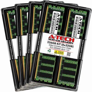 128GB (2x64GB) RAM for Dell PowerEdge R430, R530, R630, R630 XL, R730, R730 XL, R730xd, R730xd XL, R830, R930 | 13th Gen. Rack Servers | DDR4 2133MHz ECC LRDIMM PC4-17000 4Rx4 Load Reduced Memory Kit - 256GB (8 x 32GB),DDR4 2133 (PC4 17000)